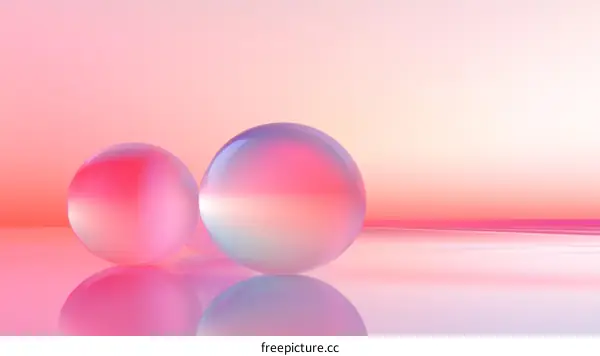 Abstract Pastel Gradient Sphere Composition