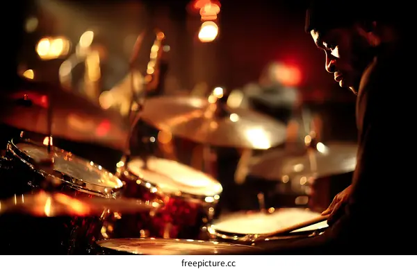 Jazz Drummer in the Spotlight