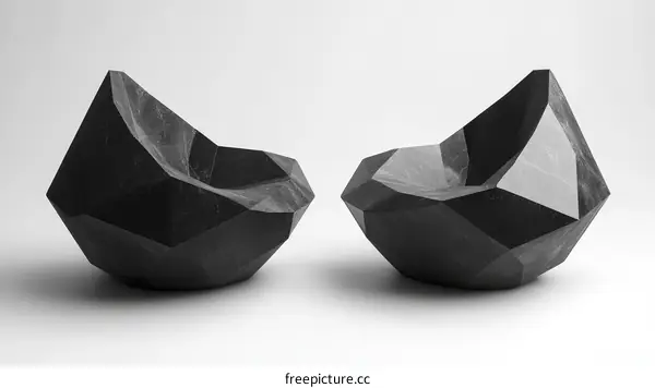 Abstract Modern Geometric Stone Chair Design