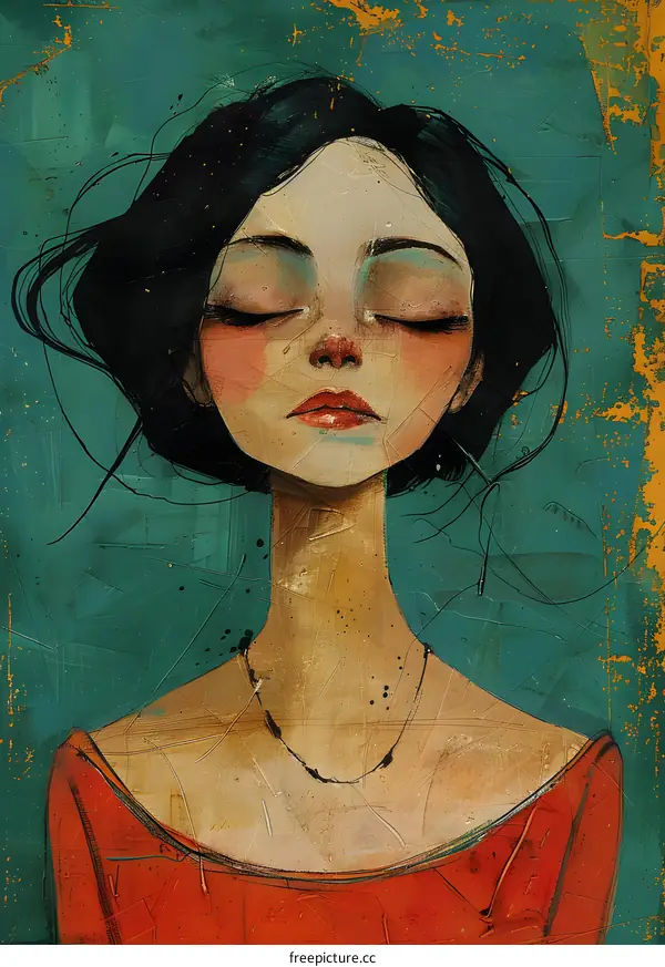 portrait of a girl with black hair