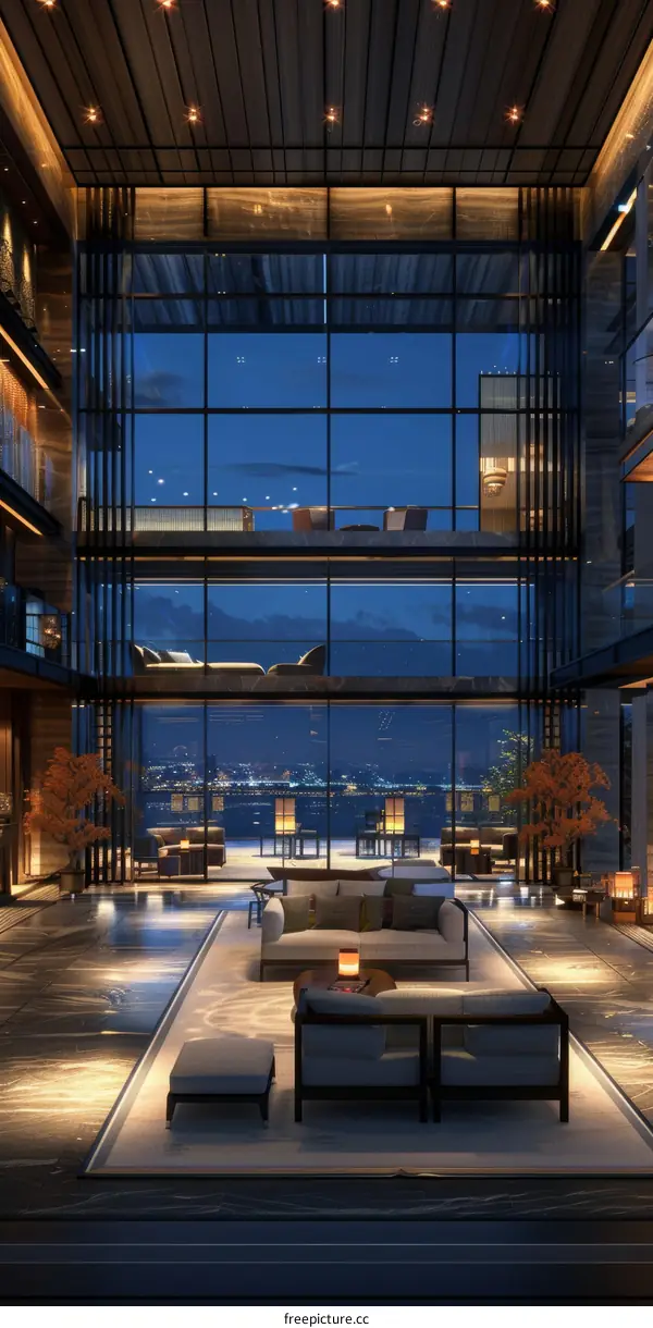 Modern Luxury Interior Design with Panoramic View