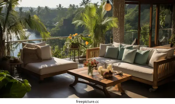 Modern Bohemian Living Room with a Breathtaking Outlook