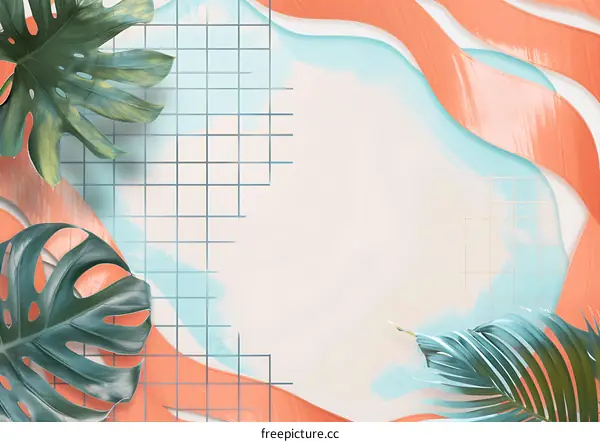 Tropical Leaf Pattern Background