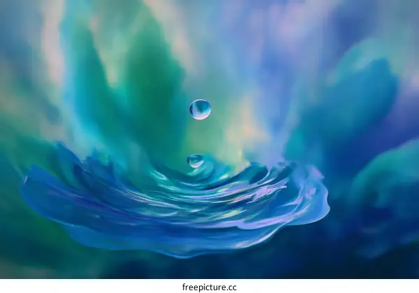 Abstract Water Droplet Splash Illustration