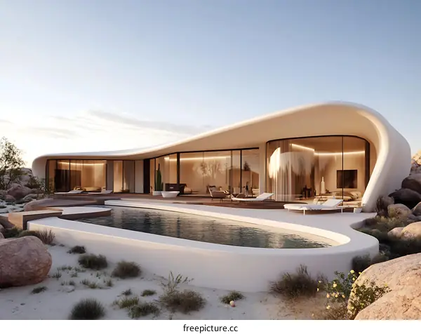 Modern Desert House with Pool
