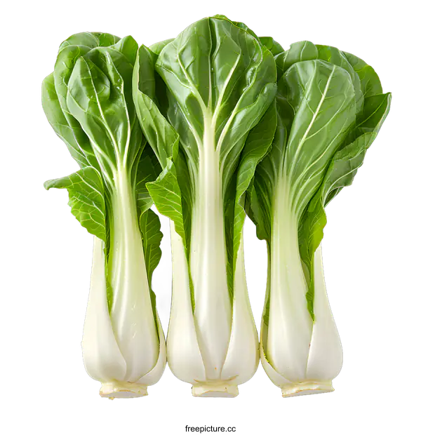 [Transparent Background PNG]Fresh green bok choy isolated on white background