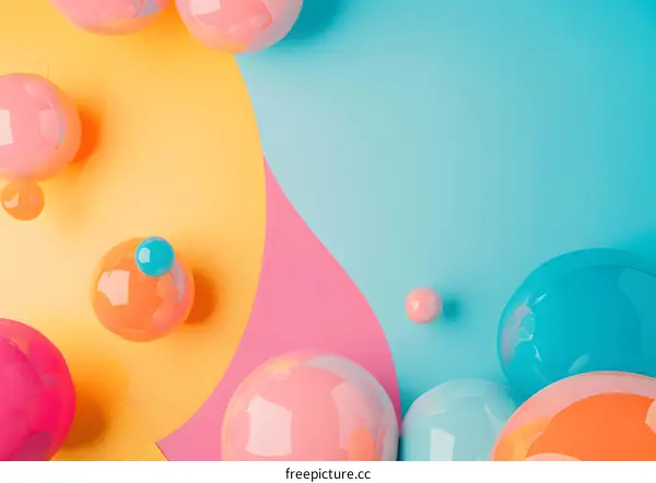 Colorful Abstract Background With Spheres