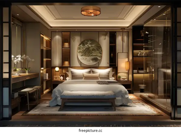 豪华酒店房间内部