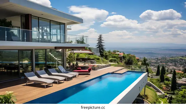 Modern house with amazing view