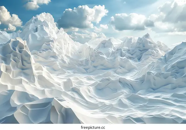 Majestic White Mountains Soaring Under Azure Skies