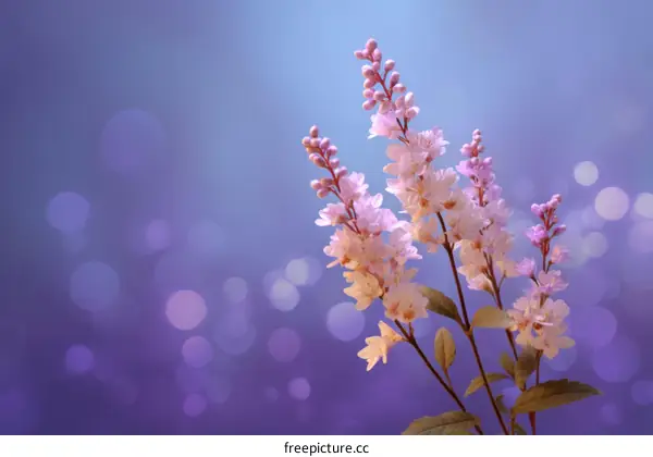 Delicate Pink Flowers on a Blurred Background