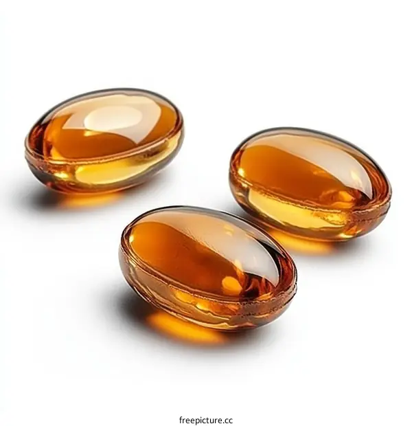 Three Transparent Amber Capsules