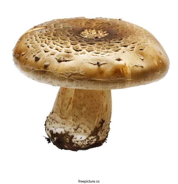 [Transparent Background PNG]Brown Cap Mushroom Isolated On White Background