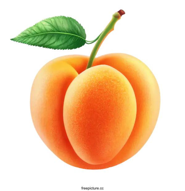 [Transparent Background PNG]Delicious Realistic Apricot Illustration