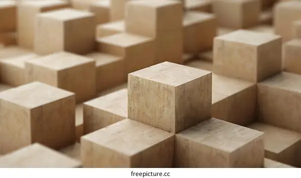 Wooden Block Abstract Background