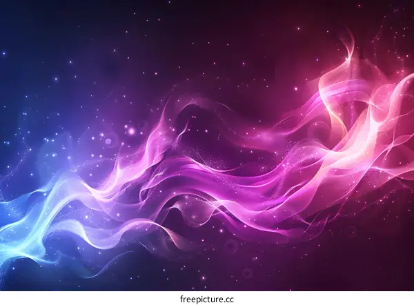 Abstract Flowing Light Trails Background