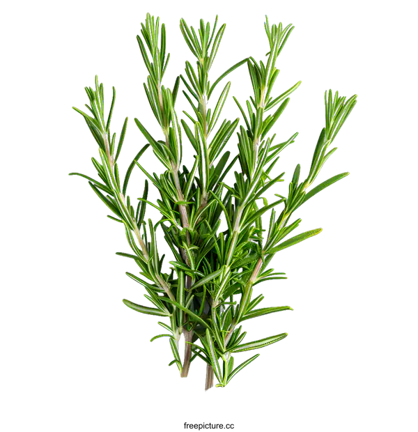 [Transparent Background PNG]Green rosemary herb isolated on white background