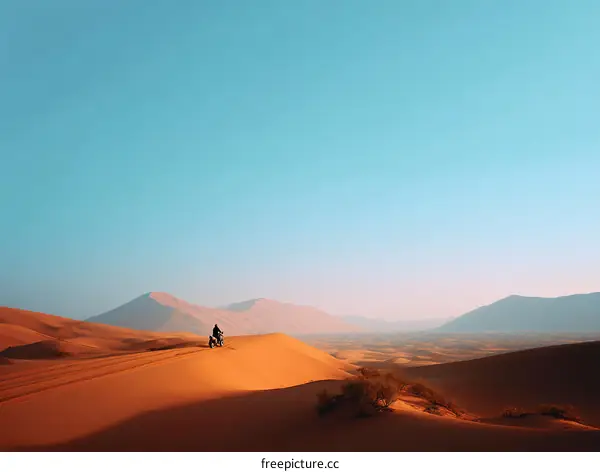 Desert Adventure with a Motorbike
