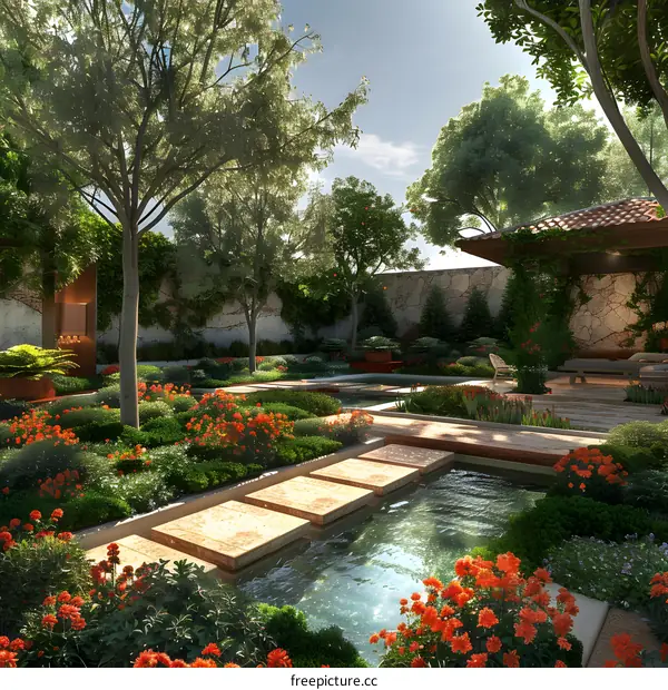 Garden landscape design renderings