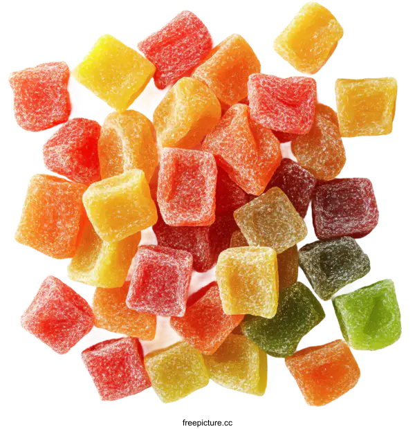 [Transparent Background PNG]Assorted Colorful Fruit Candies