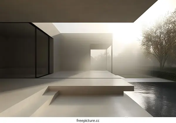 Minimalist Modern House Design with Pool and Patio