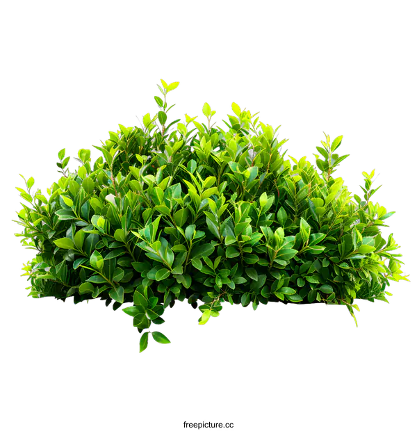 [Transparent Background PNG]Green Bush Isolated on White Background