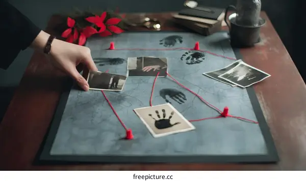 Crime Scene Investigation with Photos and Handprints