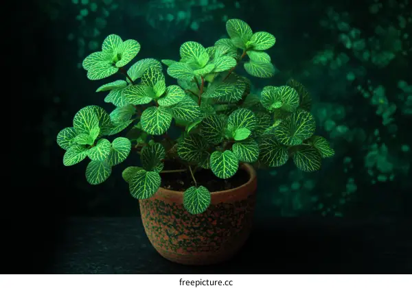 Vibrant Green Plant in Terracotta Pot