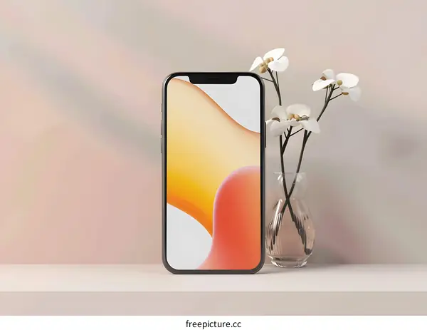 Abstract Liquid Shapes Mobile Phone Screen Display