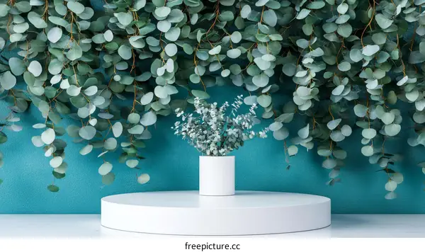 Modern Eucalyptus Wall Decor Display Stand
