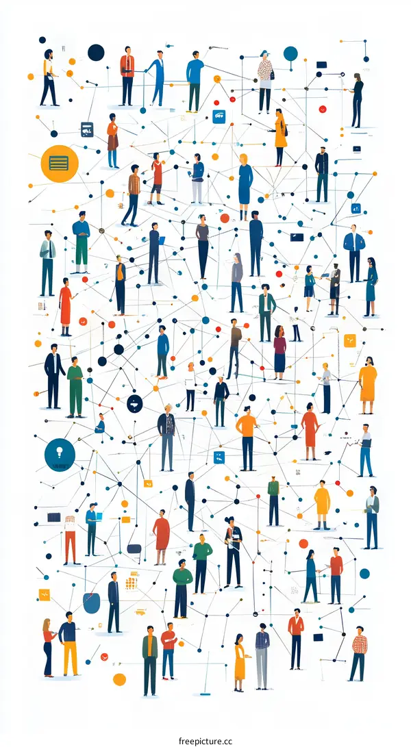 Global Network of Diverse People Connecting