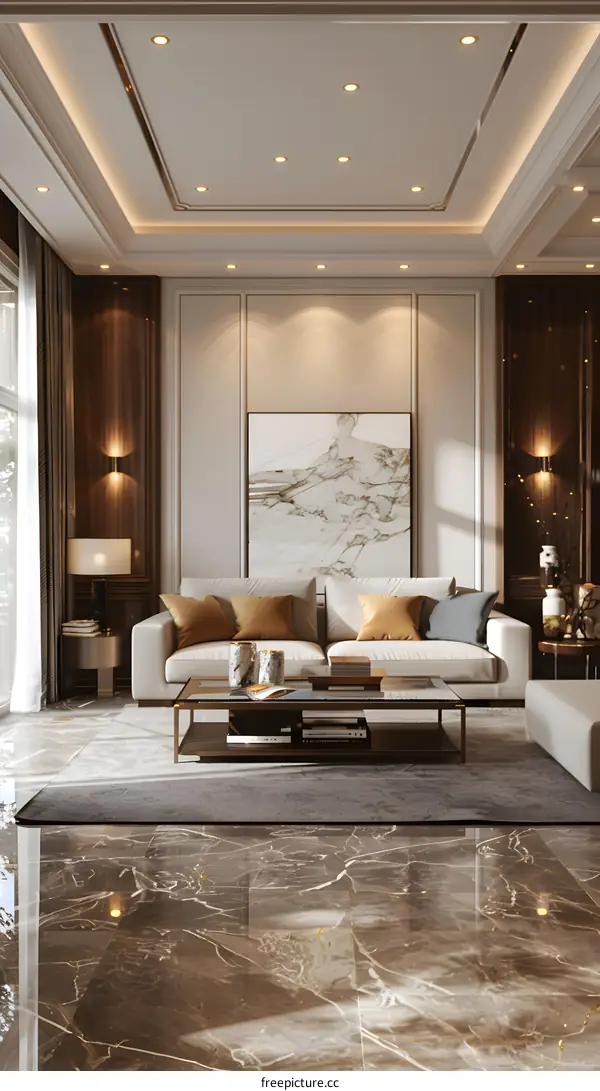 Modern minimalist style living room