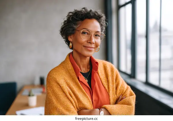 Confident Senior Woman in Business Setting