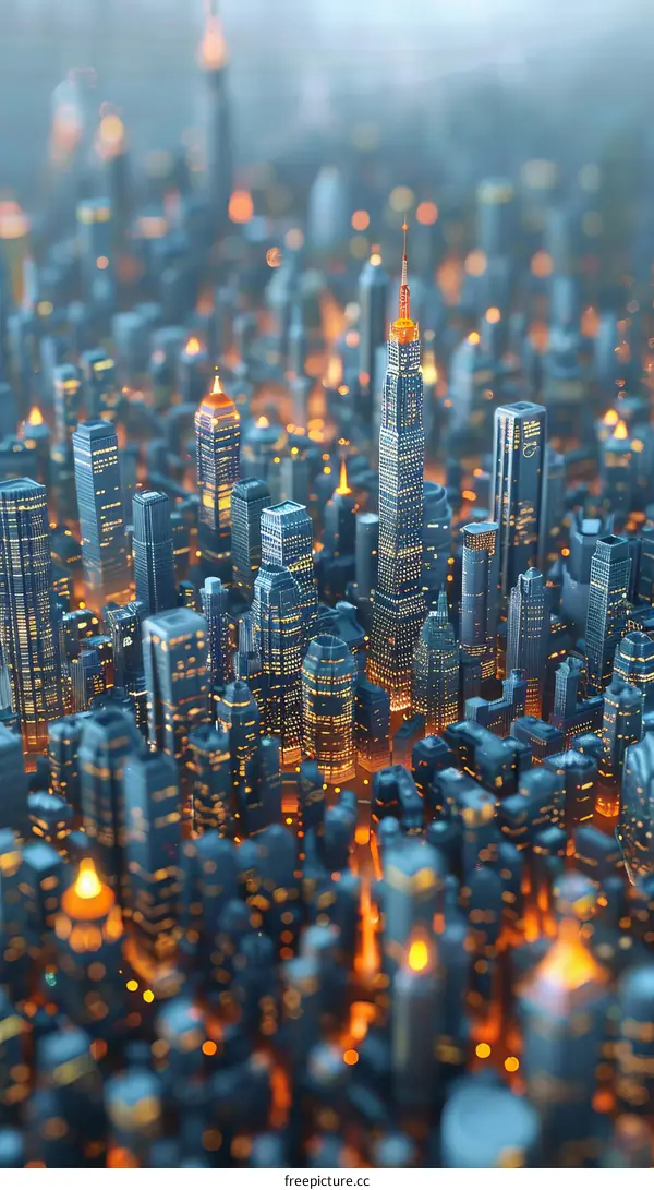 A City of Gold and Glass: Urban Skyline
