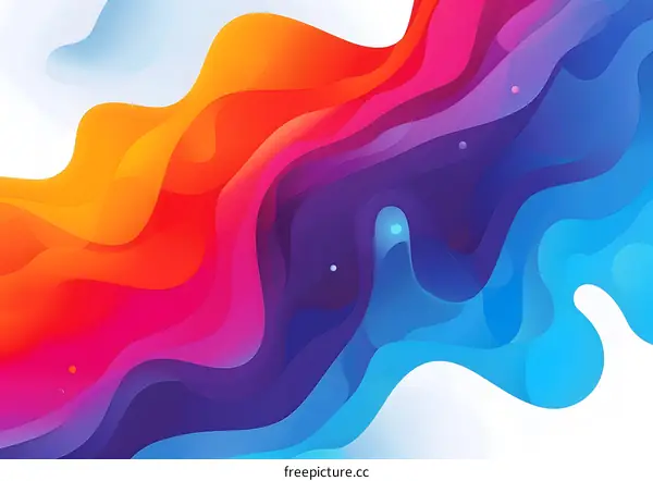 Abstract Colorful Liquid Wave Background