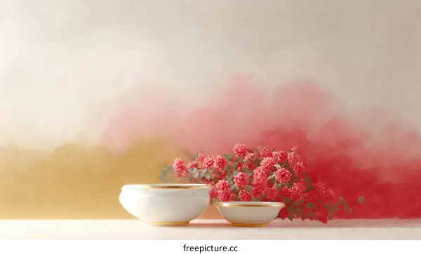 Elegant Decorative Still Life with Soft Colors