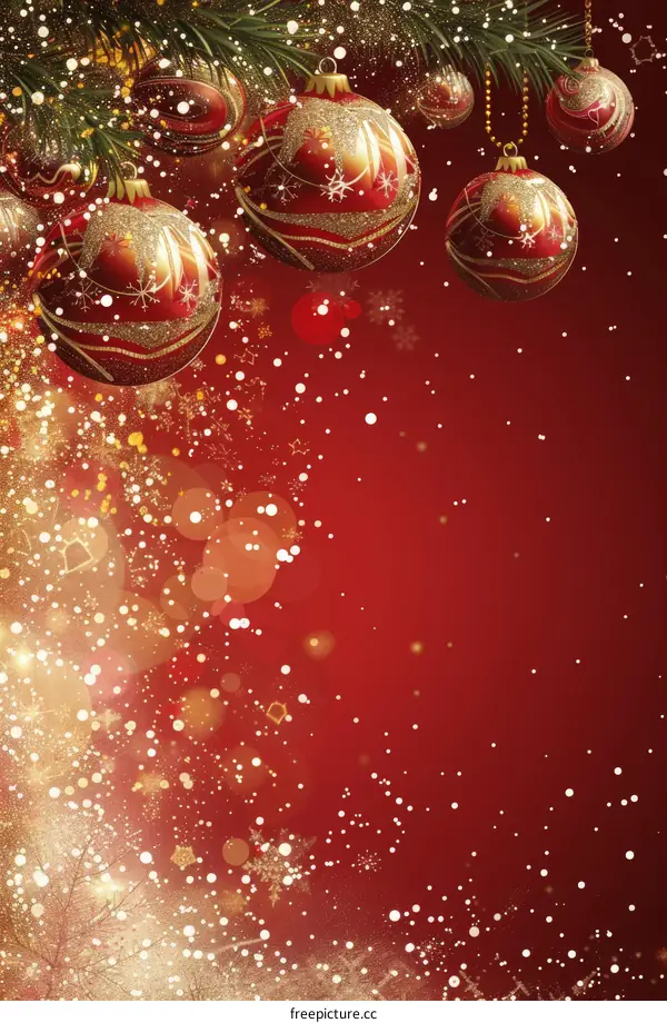 Christmas Decorations in Red and Gold