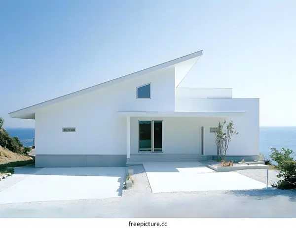 Modern White House with Ocean View