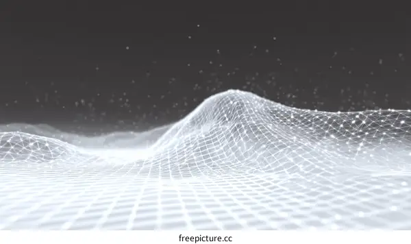 Abstract Digital Landscape with Network Structure