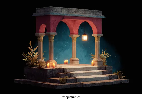 Ancient Archway Pavilion Illustration