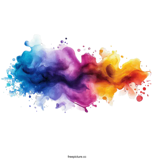 [Transparent Background PNG]Abstract Watercolor Splash Art Background