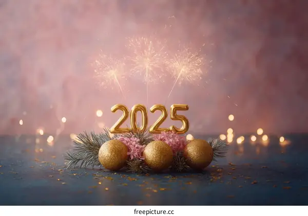 New Year 2025 Celebration Festive Decor