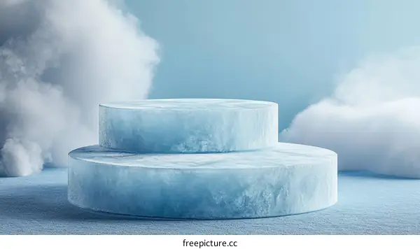 Icy Cold Winter Display Podium