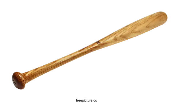[Transparent Background PNG]Wooden Baseball Bat Isolated on White Background