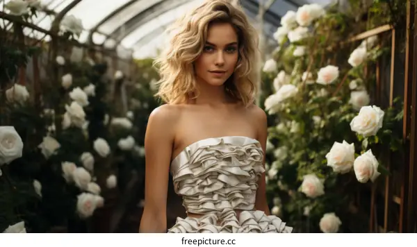 Portrait of a Young Woman in a Garden