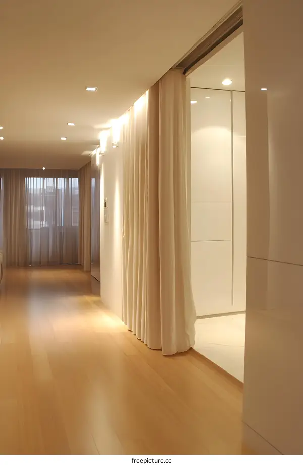 Modern Interior Design with White Walls and Wooden Floors