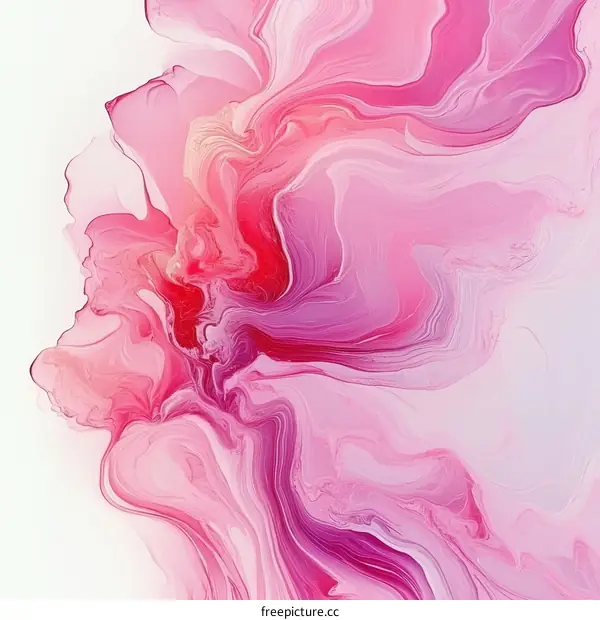 Abstract Flowing Pink and Purple Liquid Art