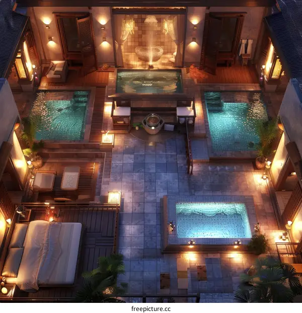 Courtyard with a Modern Aesthetic