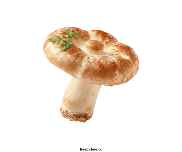 [Transparent Background PNG]Close up of a Shiitake Mushroom
