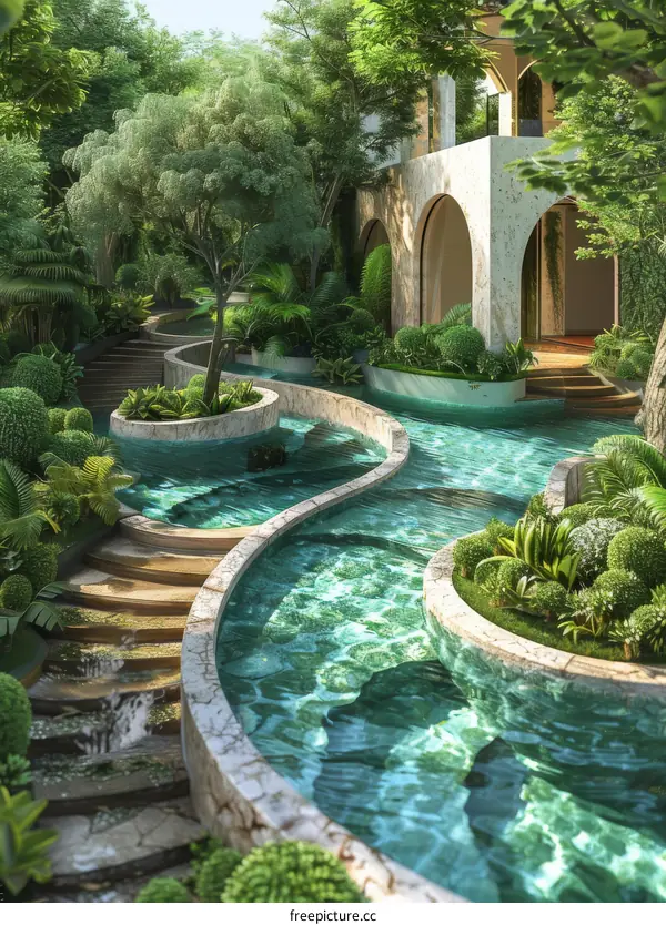 Lush Tropical Rainforest with Tranquil River